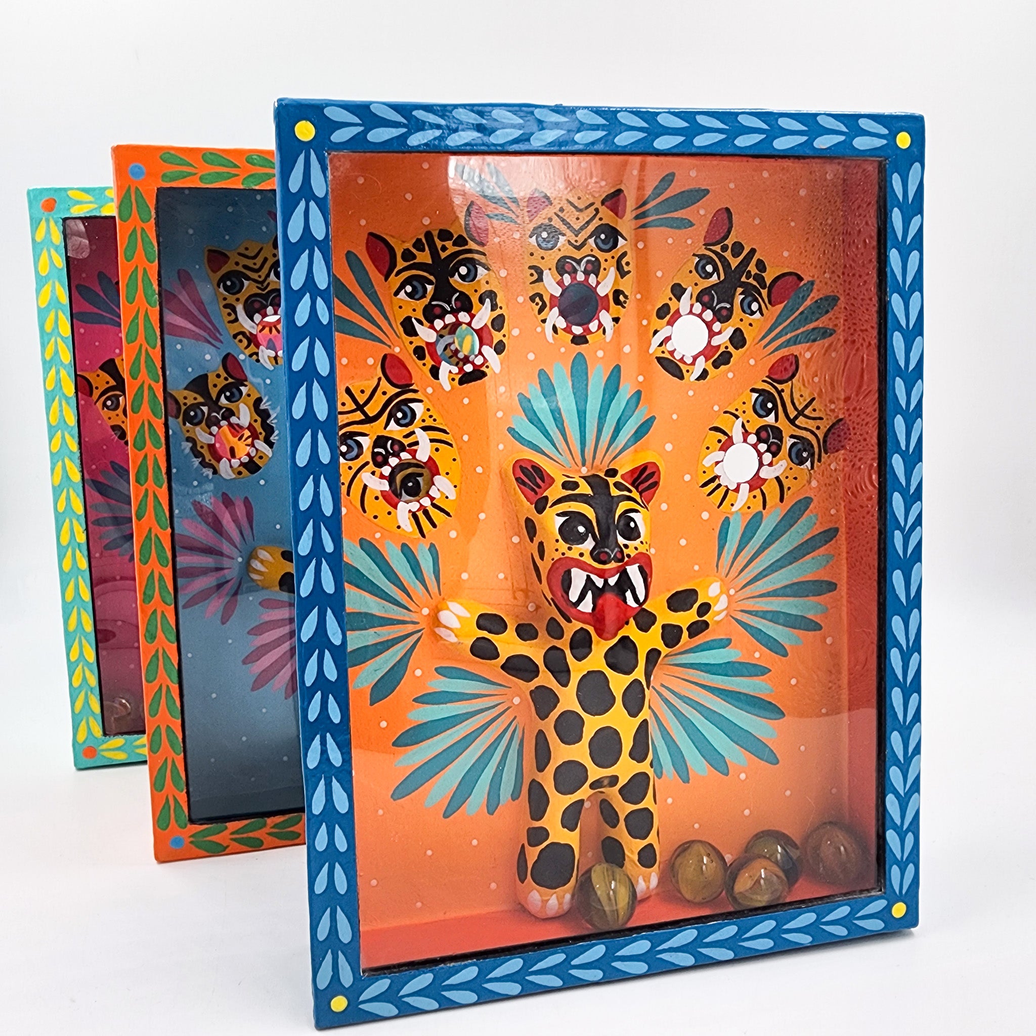 Juego de canicas Tecuán – cartonería mexicana artesanal