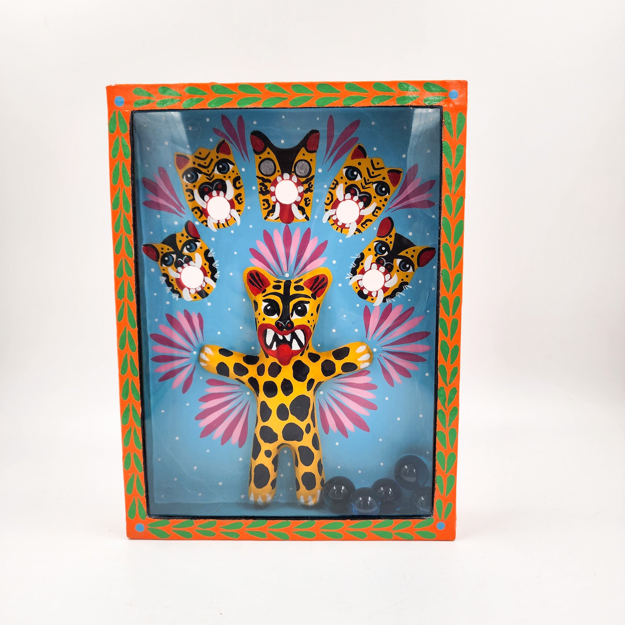 Juego de canicas Tecuán – cartonería mexicana artesanal