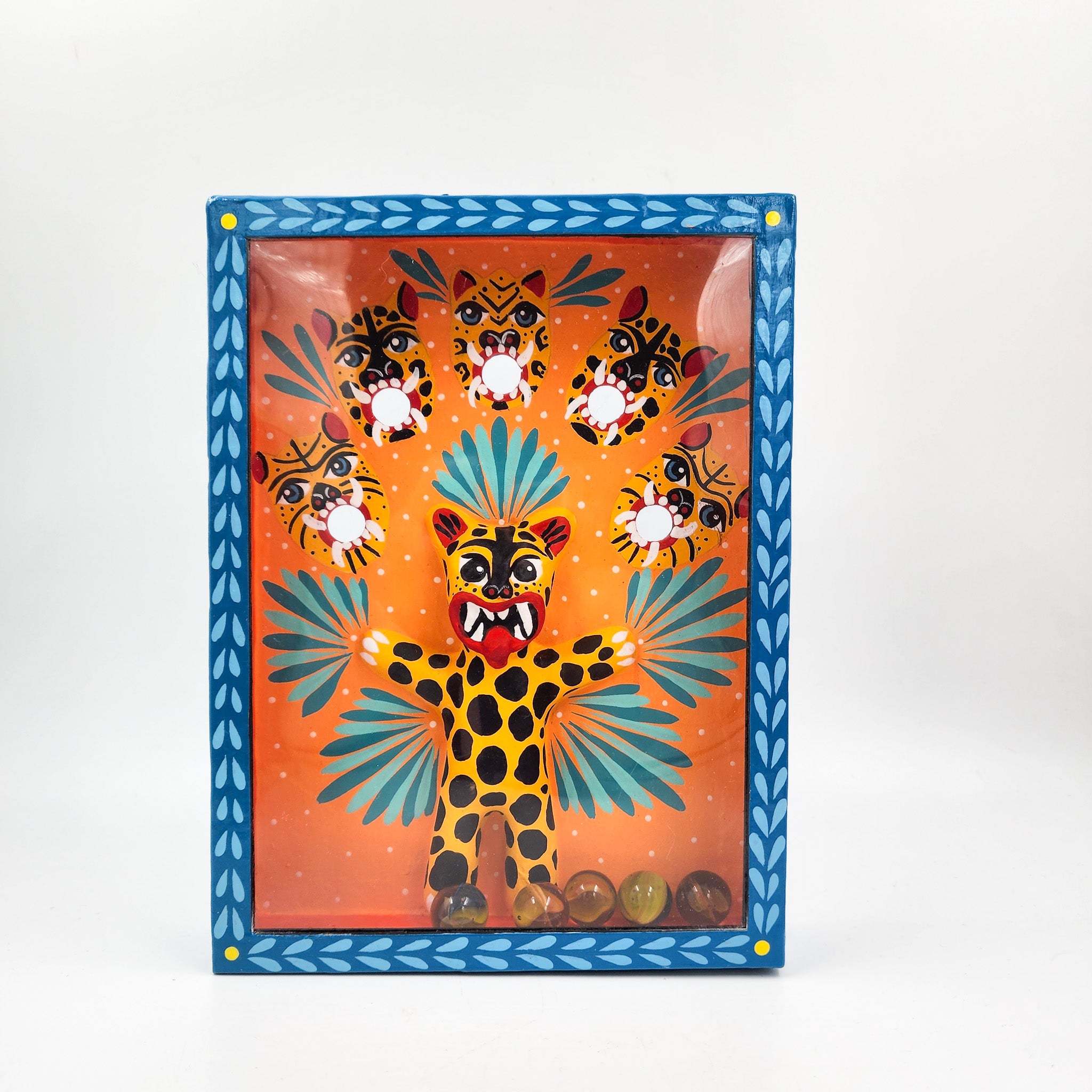 Juego de canicas Tecuán – cartonería mexicana artesanal