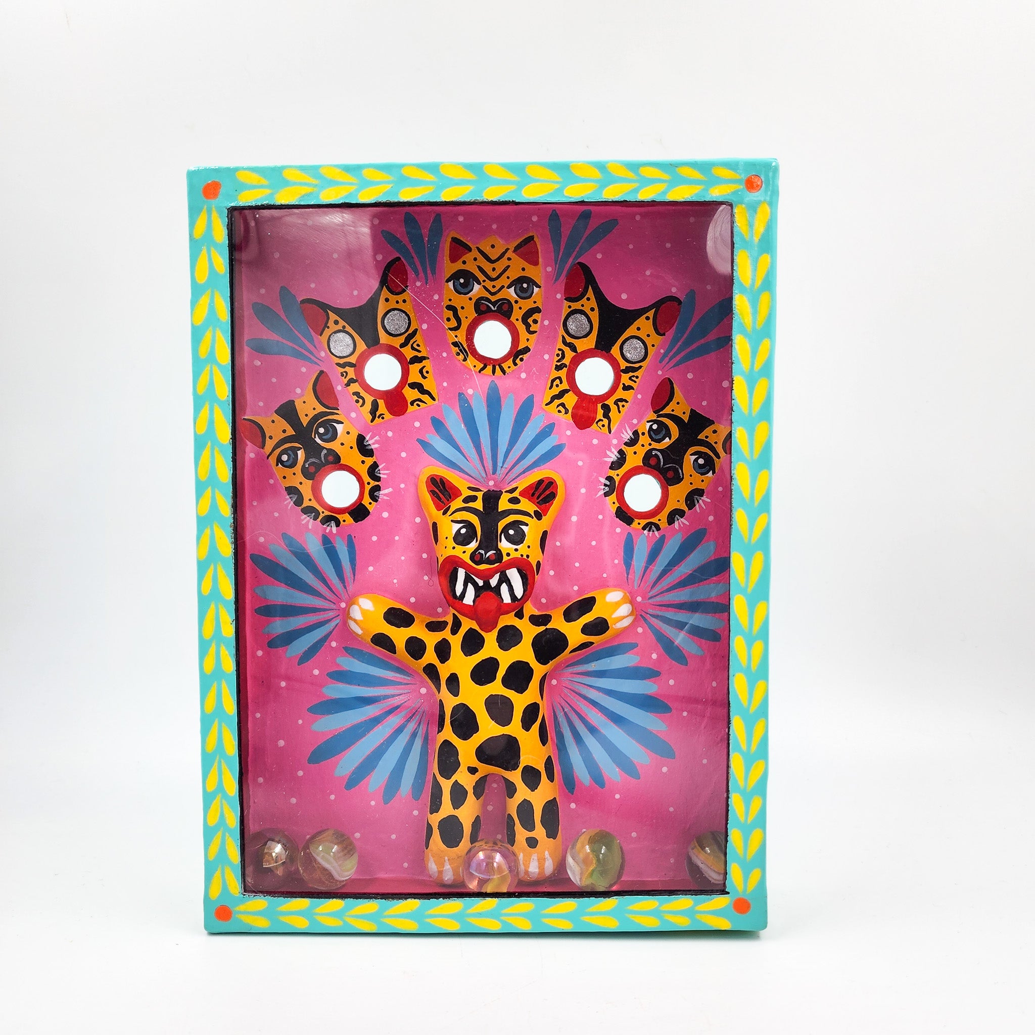 Juego de canicas Tecuán – cartonería mexicana artesanal