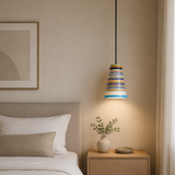 Colored lamps made of molded paper - Serpentina