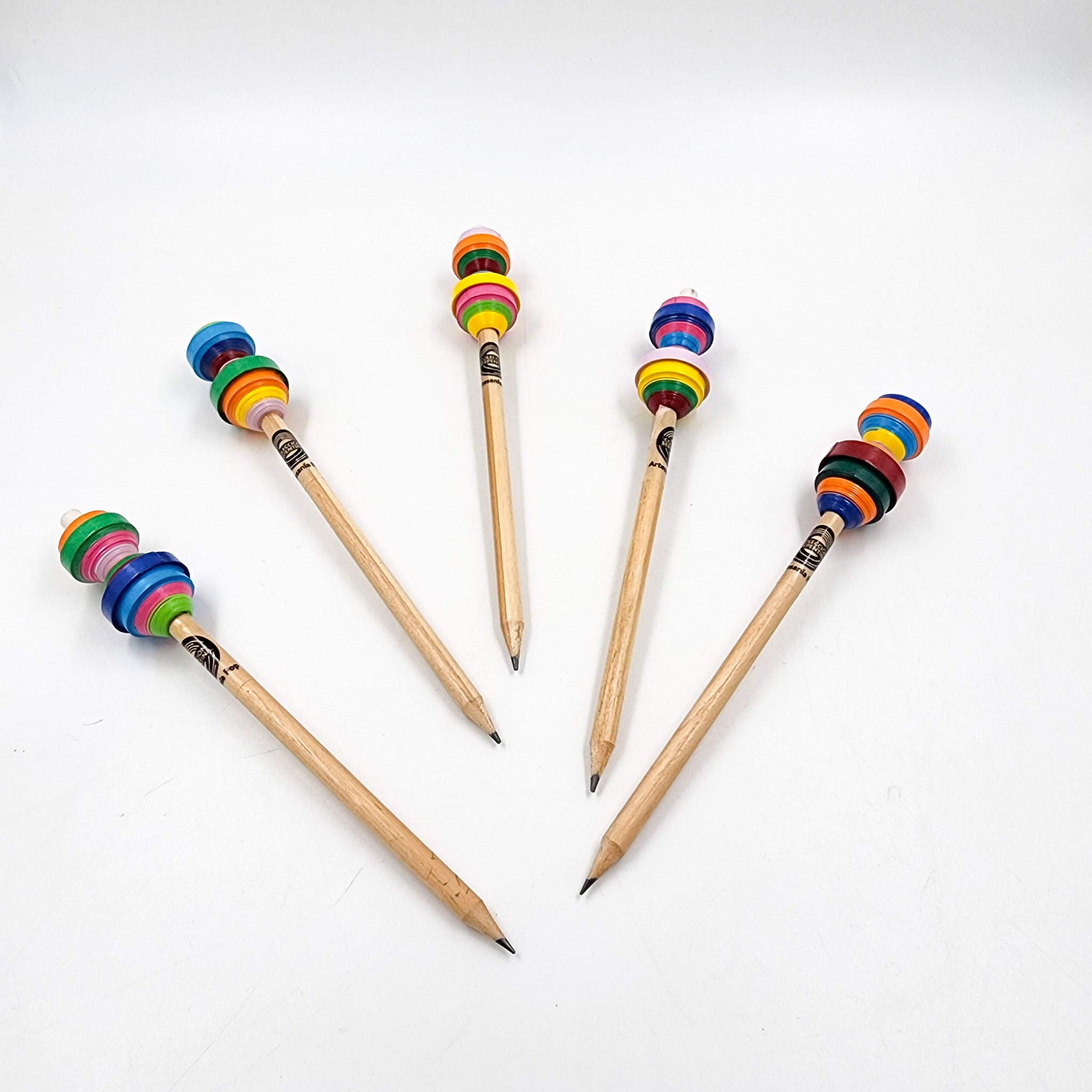 Lápices con serpentinas - Colección Artesanal de Papel Reciclado