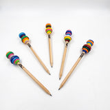 Lápices con serpentinas - Colección Artesanal de Papel Reciclado