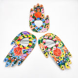 Miracle Hand with tin heart and mirror