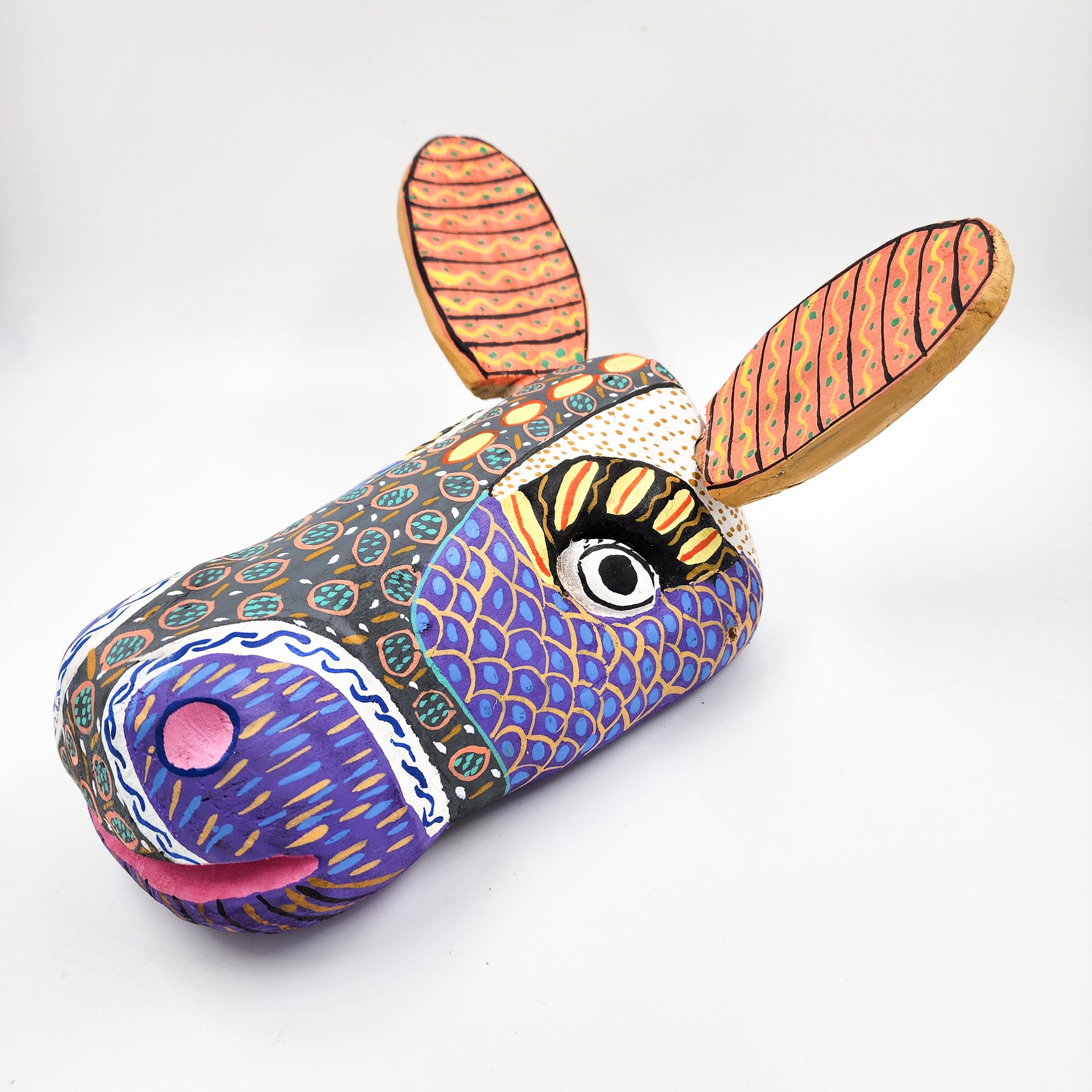 Máscara de burro de madera Ocumicho