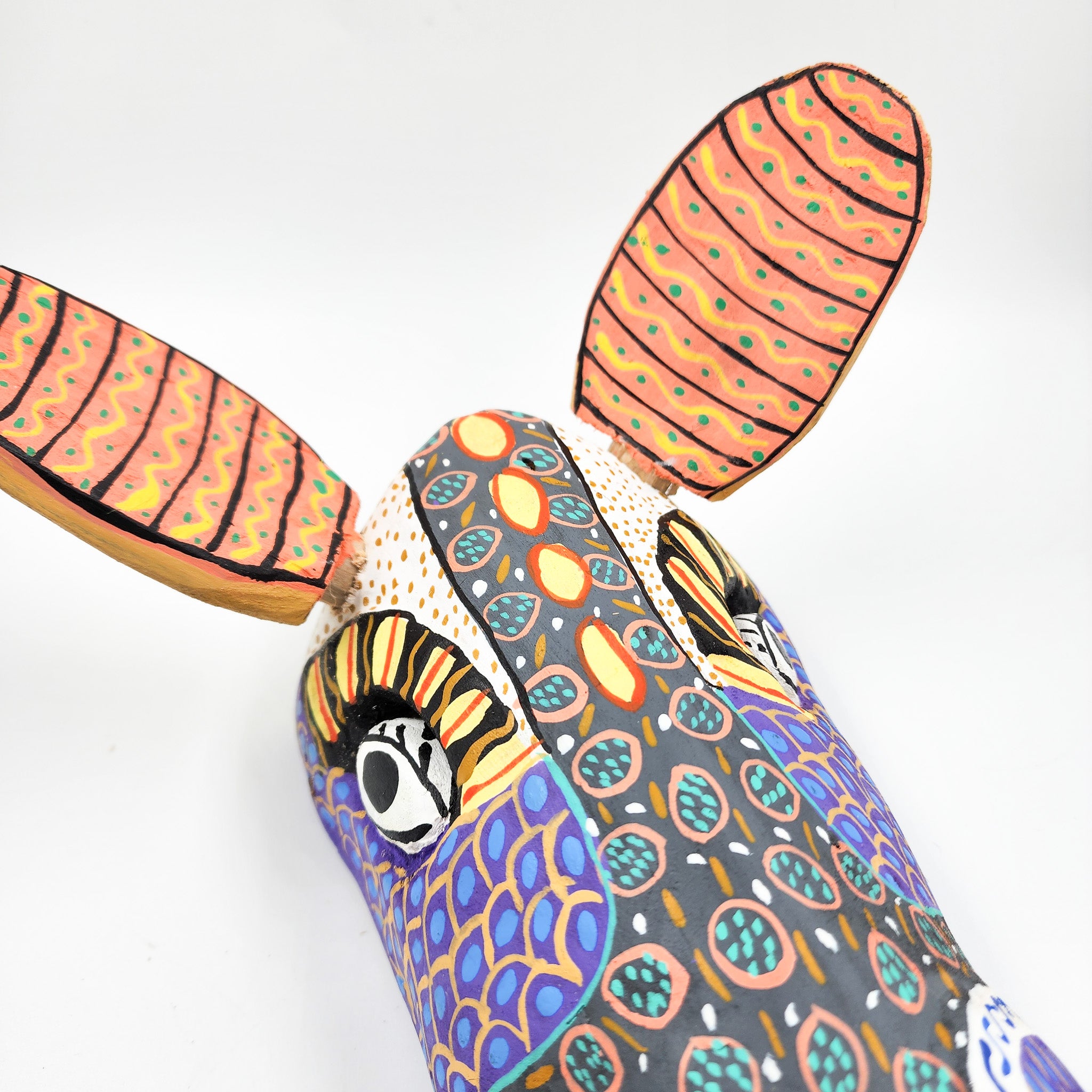 Máscara de burro de madera Ocumicho