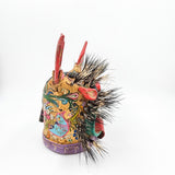 Máscara de Tecuán de cuero y pelo de jabalí