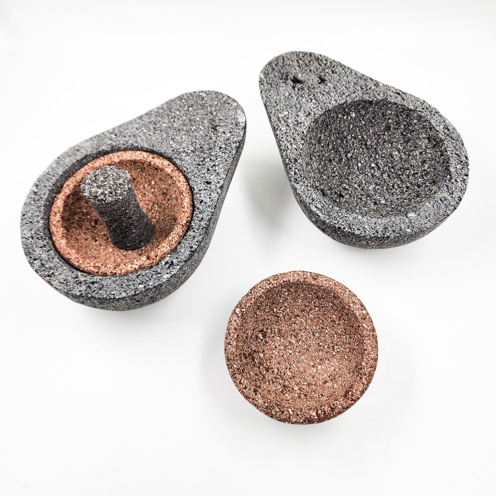 Molcajete aguacate de piedra de basalto