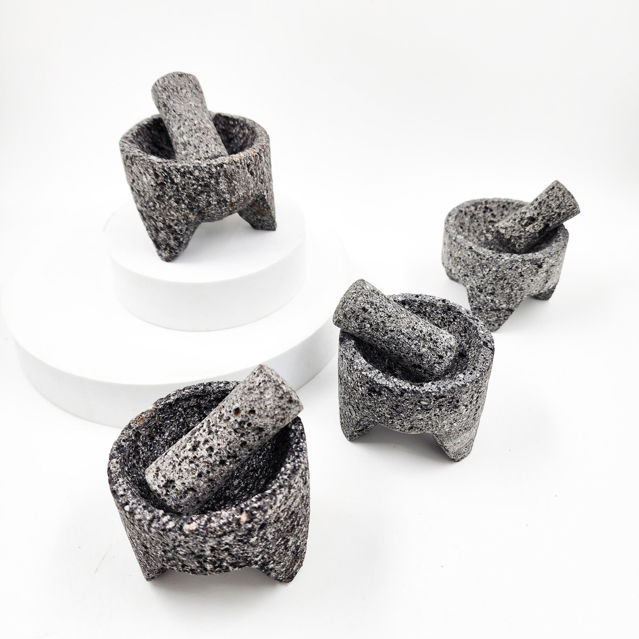 Mini molcajete de piedra de basalto