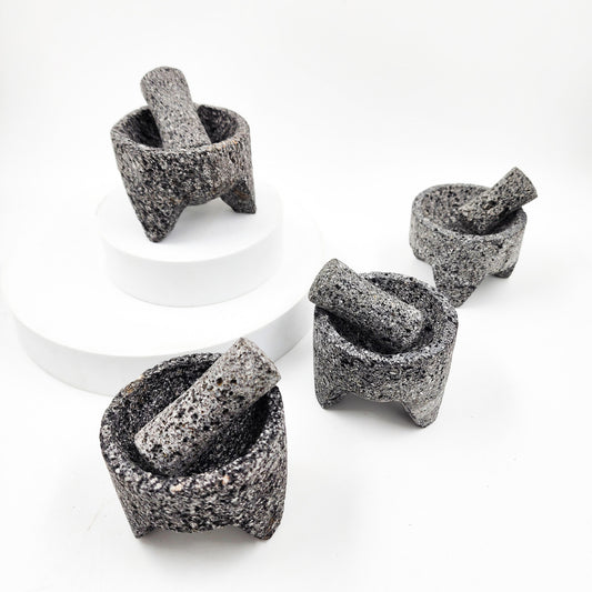 Mini molcajete de piedra de basalto