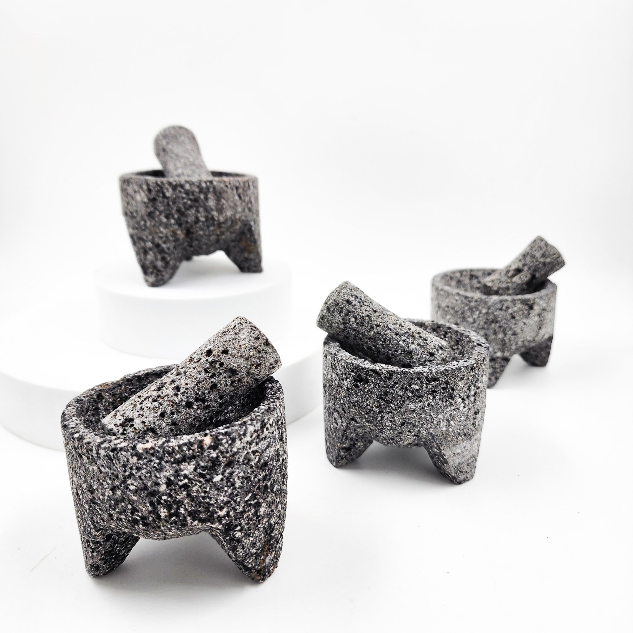 Mini molcajete de piedra de basalto