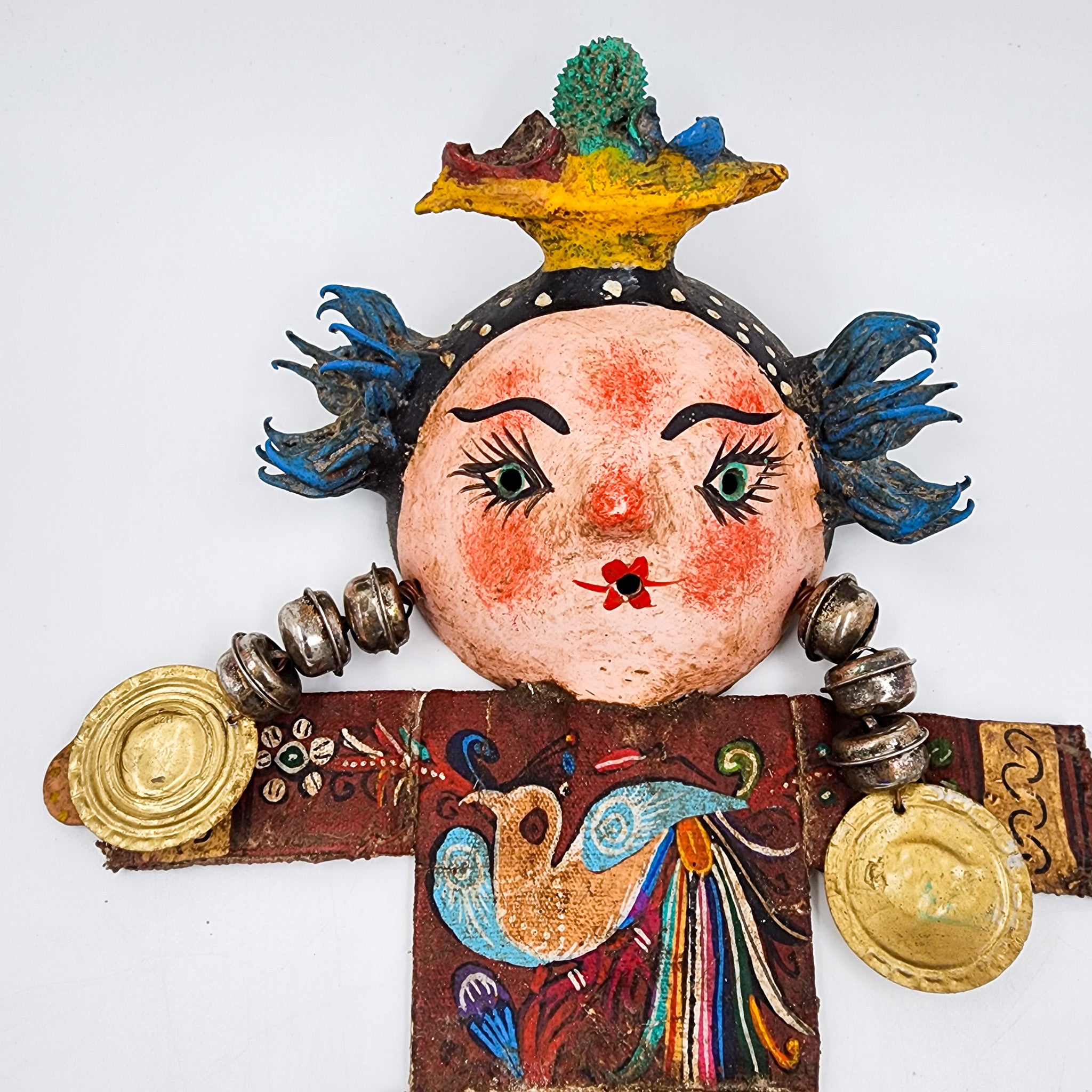 Muñeca artesanal con máscara de coco - Frutas