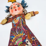 Muñeca artesanal con máscara de coco - Frutas