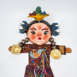Muñeca artesanal con máscara de coco - Frutas