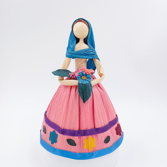 Muñeca campesina de hoja de maíz (Totomoxtle) – Jalisco