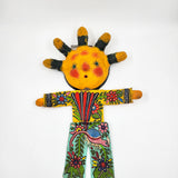 Muñeco artesanal con máscara de coco - Sol
