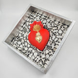 Nicho Corazón con Milagritos – Plata y Oro