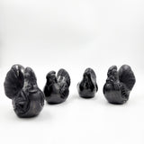 Gallo y gallina de barro negro - piezas decorativas