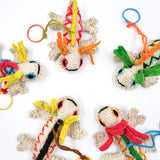 Peluche axolote de lana artesanal