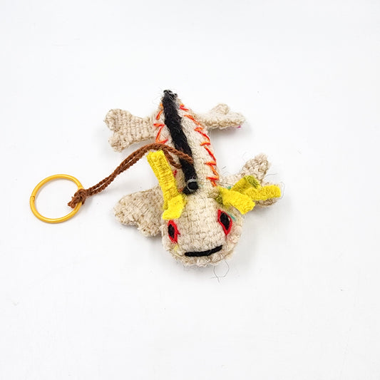 Peluche axolote de lana artesanal