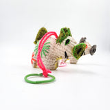 Peluche cochino de lana artesanal