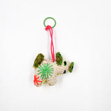 Peluche cochino de lana artesanal