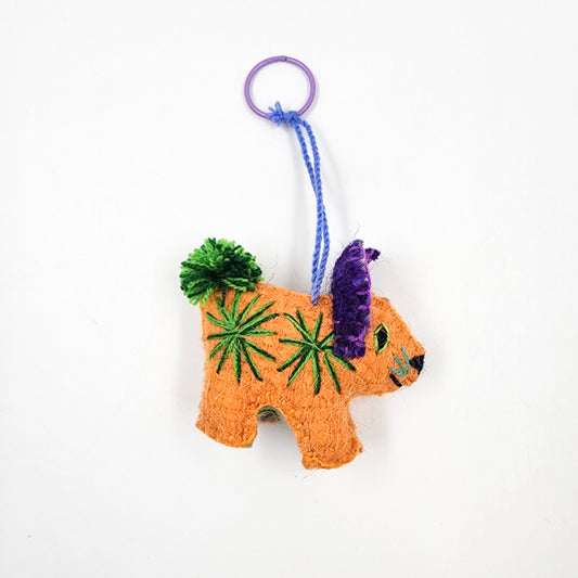 Peluche conejo de lana artesanal