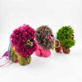 Peluche león de lana artesanal