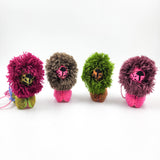 Peluche león de lana artesanal