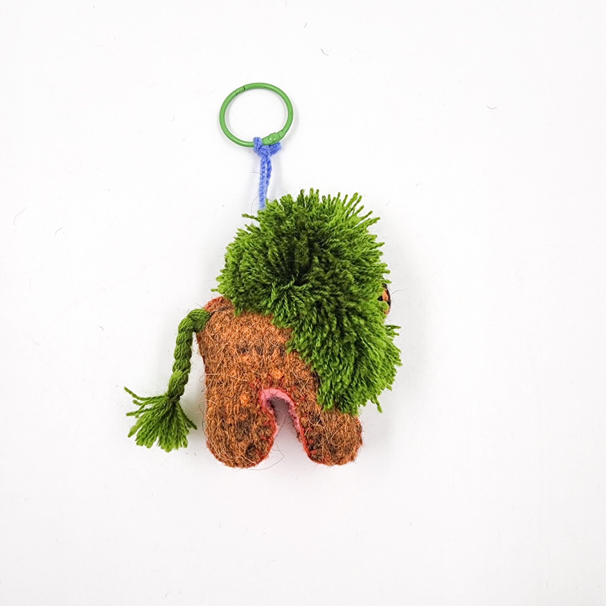 Peluche león de lana artesanal