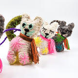 Peluche gato de lana artesanal