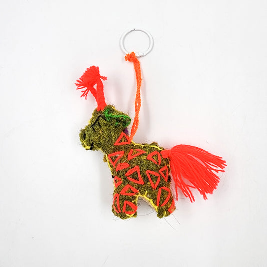 Peluche jirafa de lana artesanal