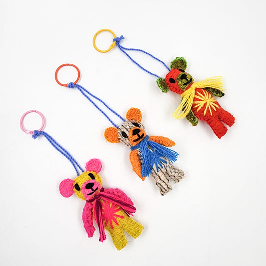 Peluche oso de lana artesanal