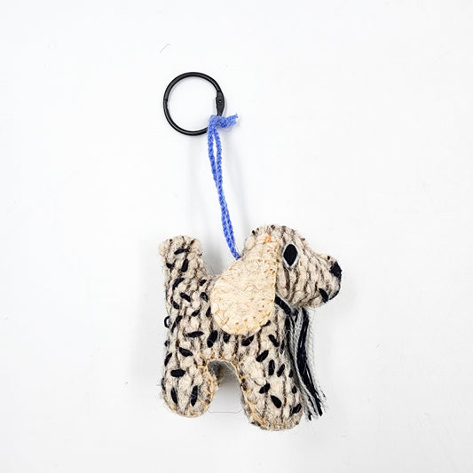 Peluche perro de lana artesanal