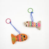 Peluche pez de lana artesanal