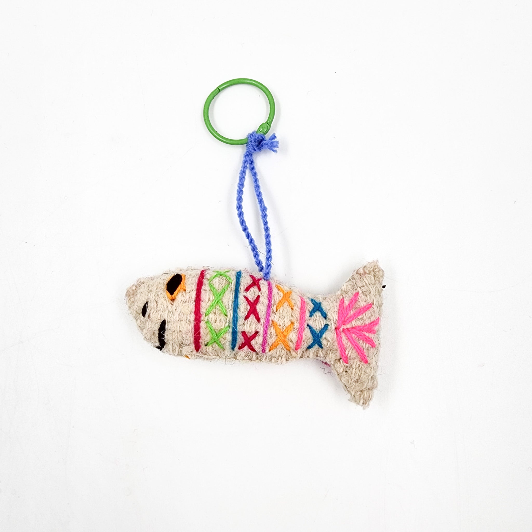 Peluche pez de lana artesanal