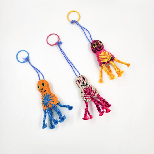 Peluche pulpo de lana artesanal