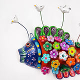 Betus Clay Fish with Flowers Handicraft