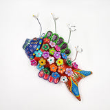 Betus Clay Fish with Flowers Handicraft