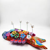 Betus Clay Fish with Flowers Handicraft