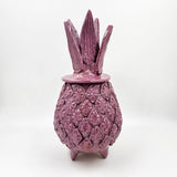 Piña de barro vidriado - morada