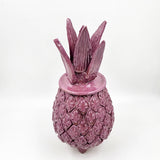 Piña de barro vidriado - morada