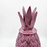 Piña de barro vidriado - morada