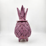 Piña de barro vidriado - morada