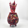 Piña de barro vidriado - roja