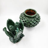 Piña de barro vidriado - Verde