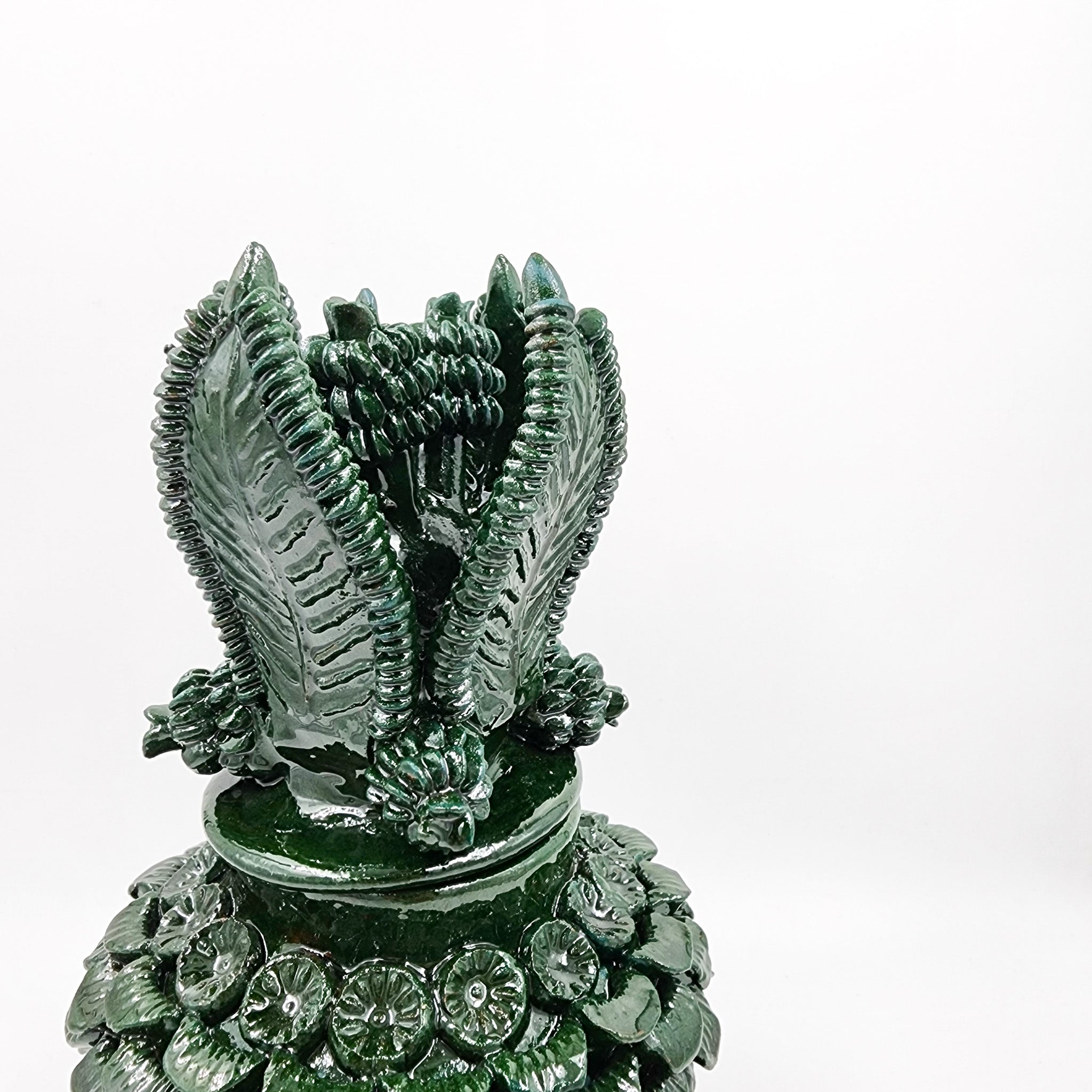 Piña de barro vidriado - Verde