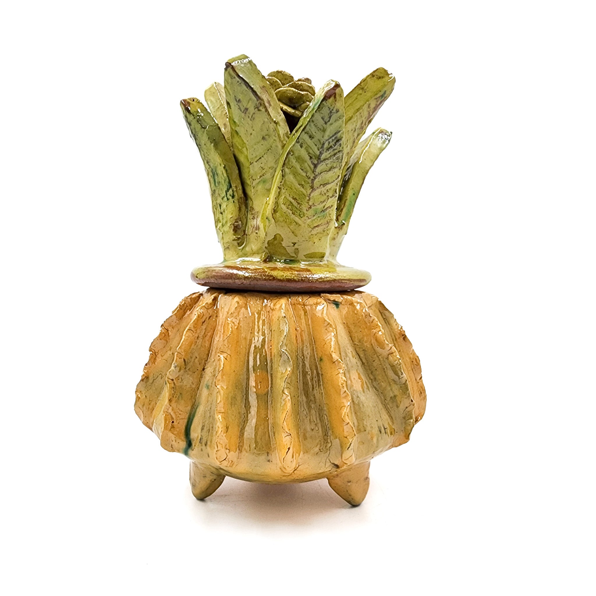 Piña vidriada mini - amarilla