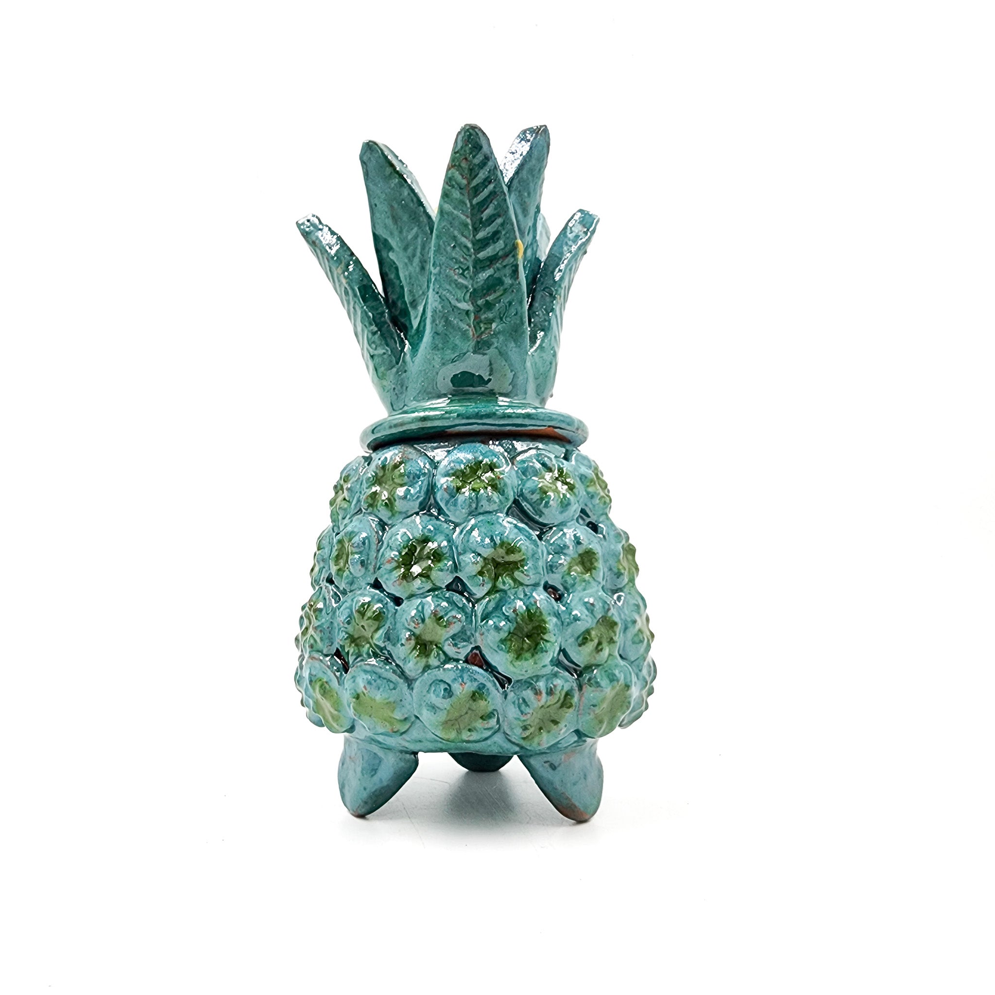 Piña vidriada mini - turquesa