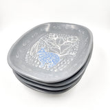 Burnished clay rectangular dish